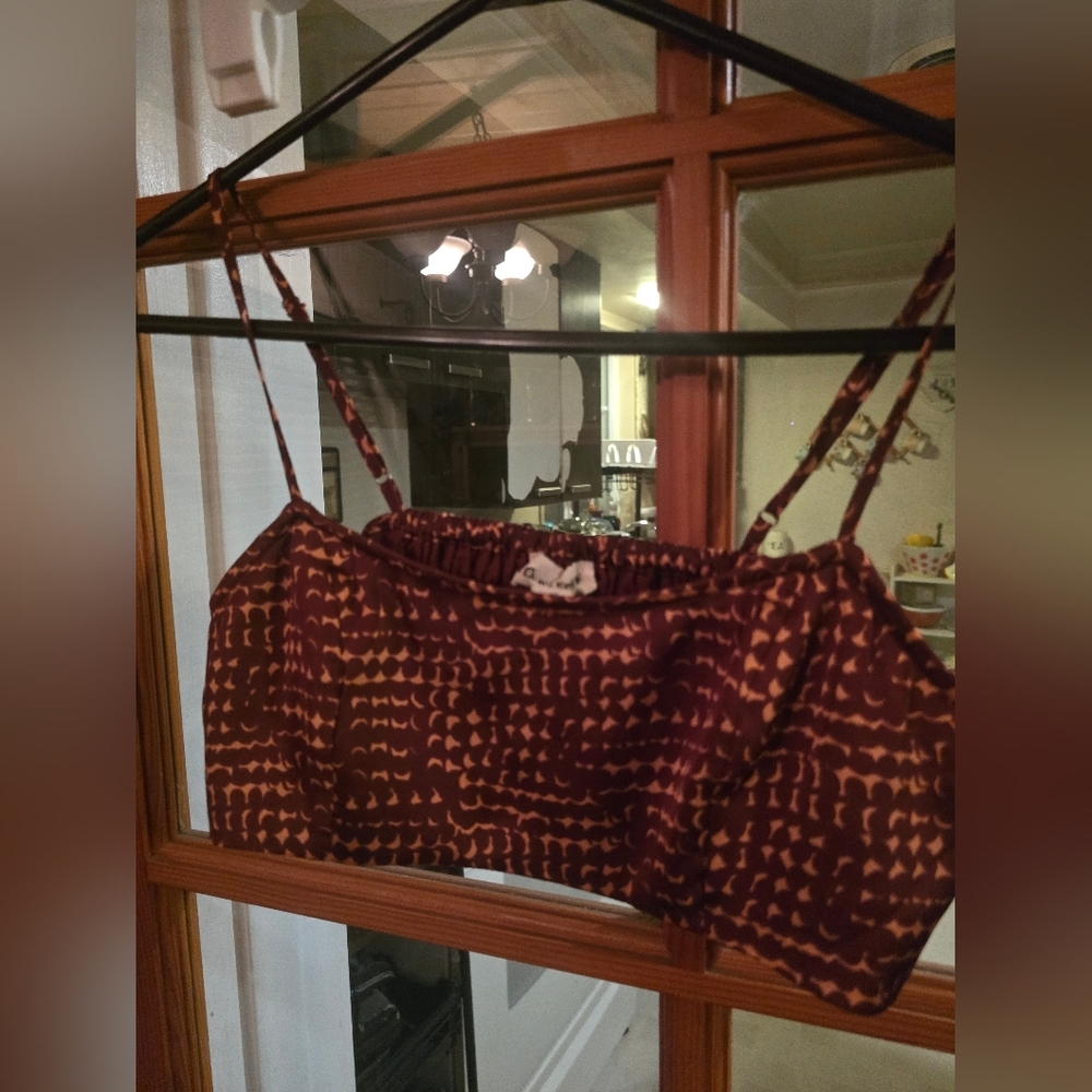Open Edit Patterned Crop Top Small